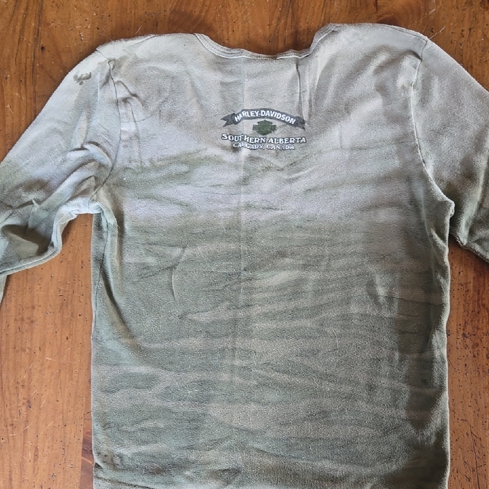 Harley-Davidson Green Long Sleeve Shirt